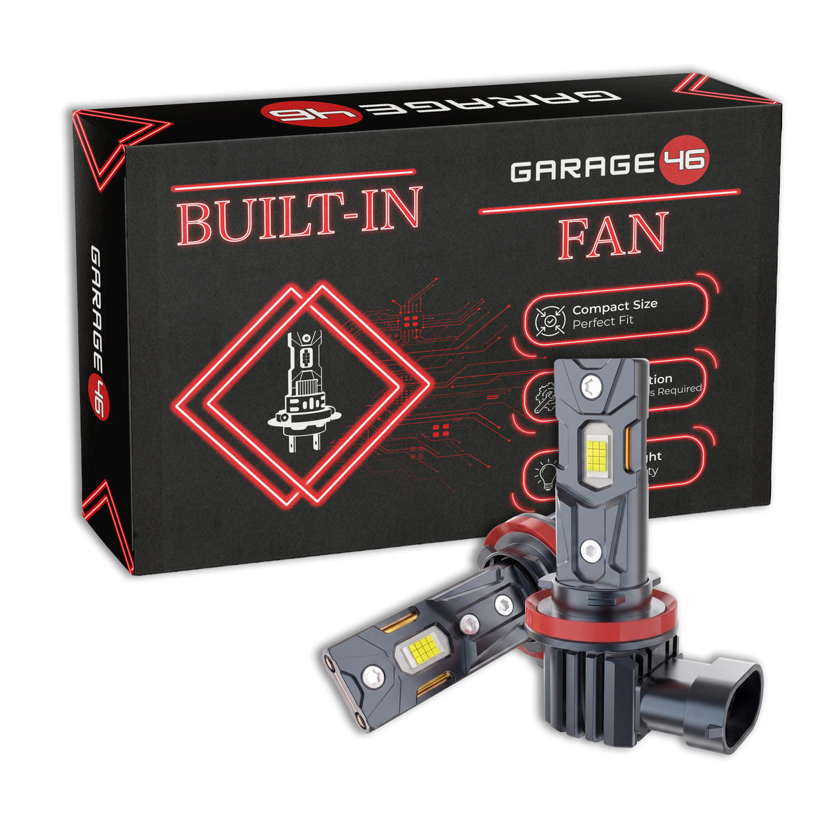 Becuri LED H11 Q1 Garage46 pentru faruri auto