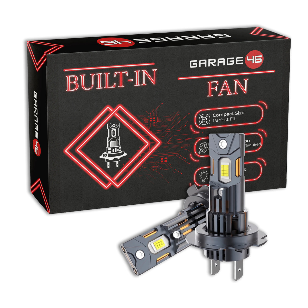Becuri LED H7 Q1 Garage46 pentru faruri auto